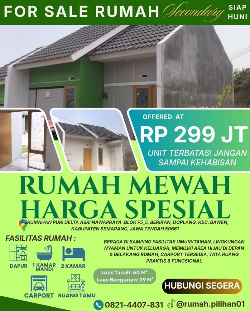 Rumah Nyaman Dengan Lingkungan Terbuka
