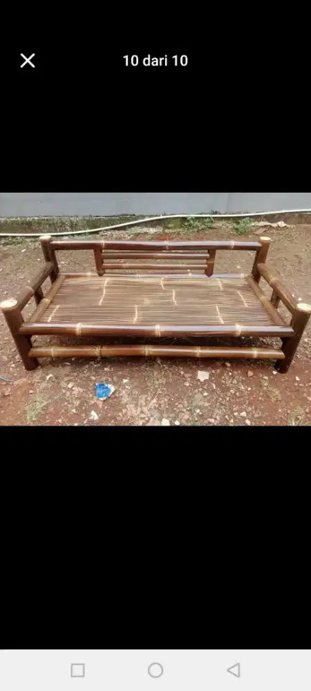 Gerai kursi bambu hitam