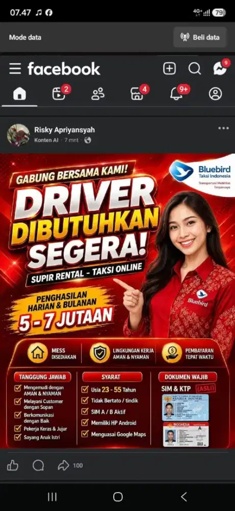 dibutuhkan supir Avanza manual