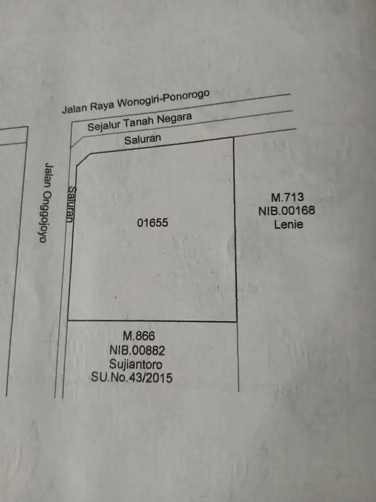 Di Jual Tanah lokasi strategis di Pinggir Jalan Raya Wonogiri