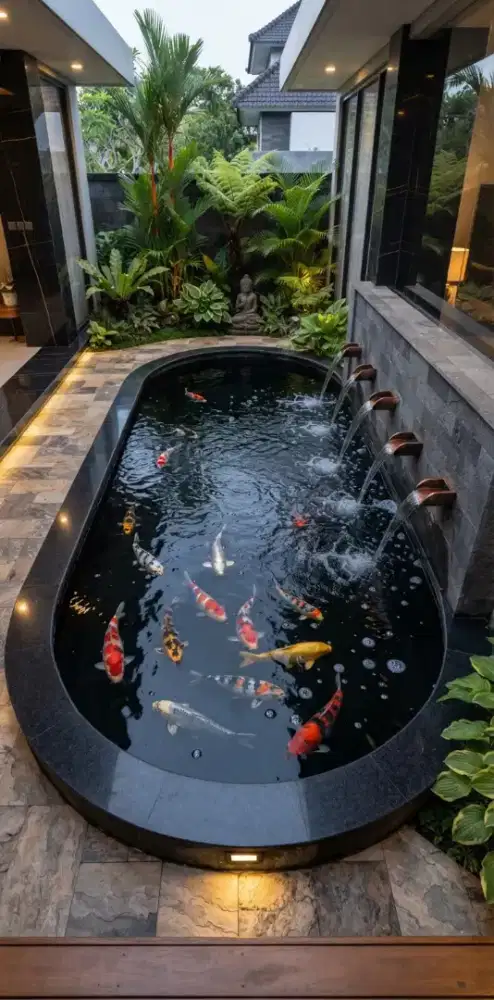 Kolam ikan koi pembuatan dan renovasi serta perawatan
