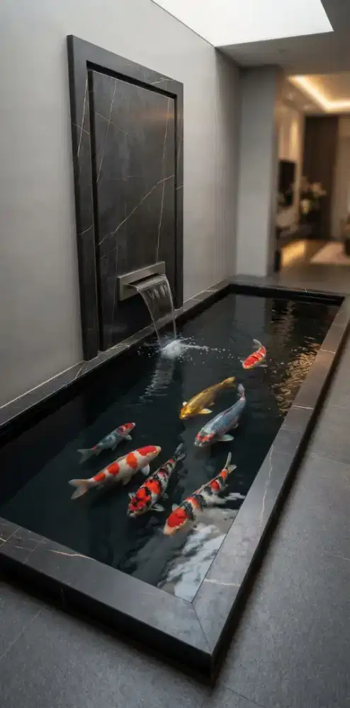 Pembuatan renovasi kolam ikan koi
