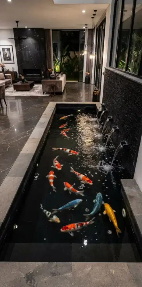 Pembuatan renovasi kolam ikan koi
