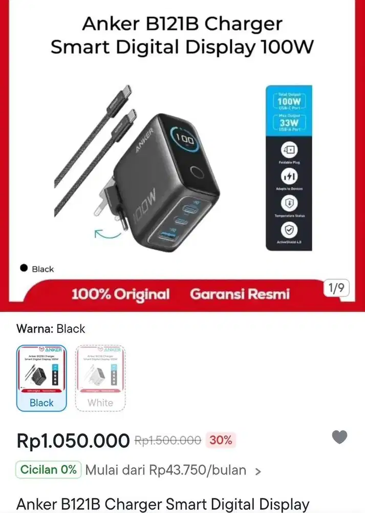 charger Anker masih baru