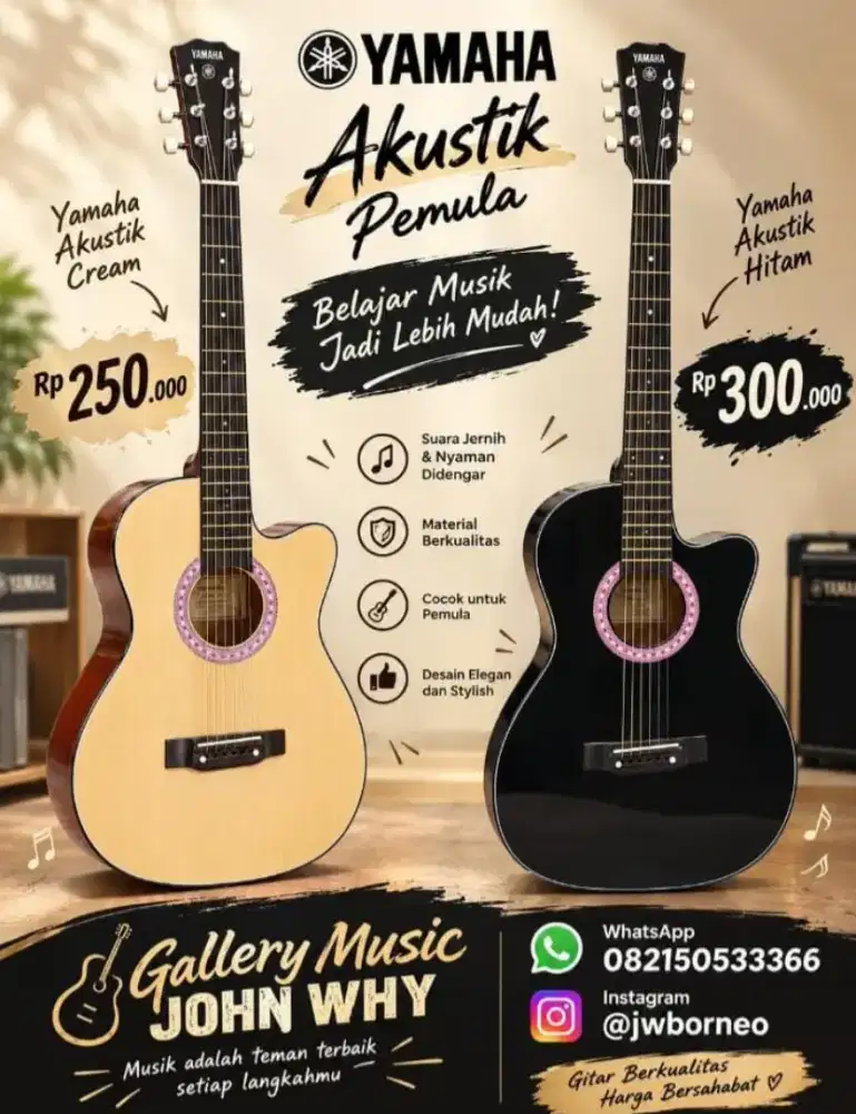 GITAR AKUSTIK YAMAHA PEMULA
