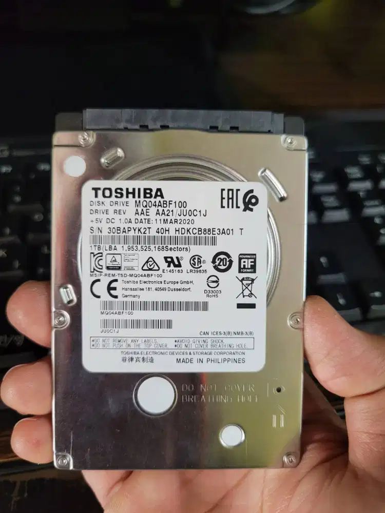Harddisk Laptop 1Tera 1TB  copotan laptop