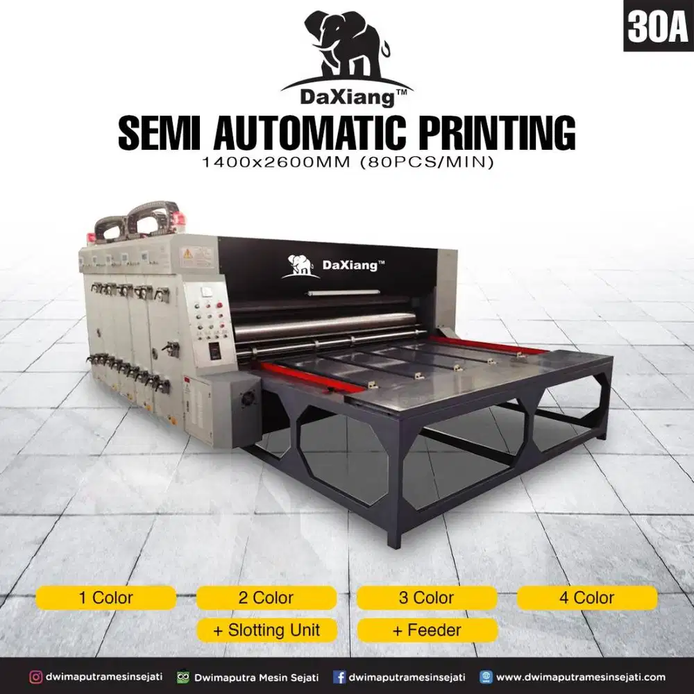Semi Automatic Printing 1400x2600mm (80pcs/min)