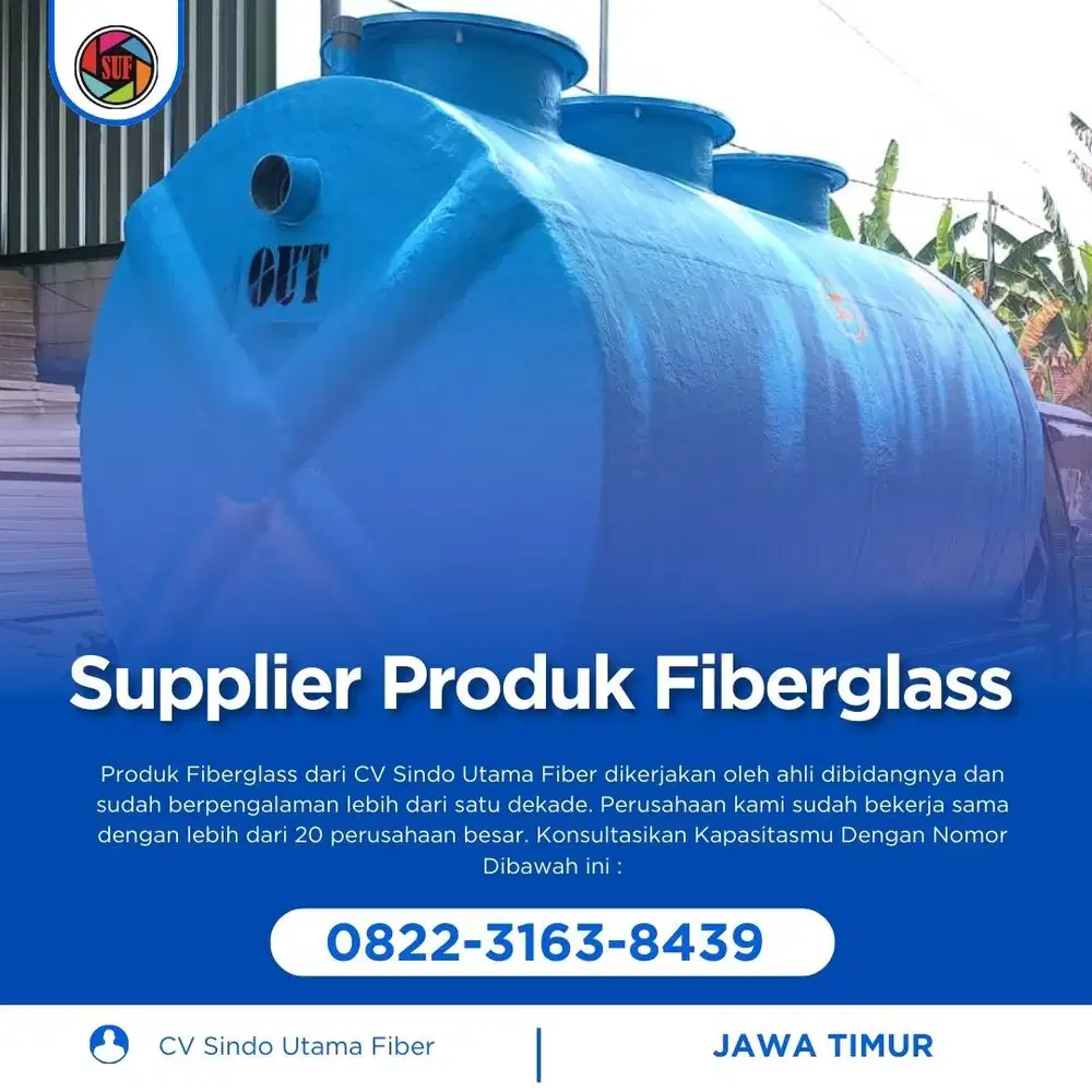 Pabrik Tangki STP IPAL Fiber, Tangki Limbah Dan Septic Tank Di Nganjuk