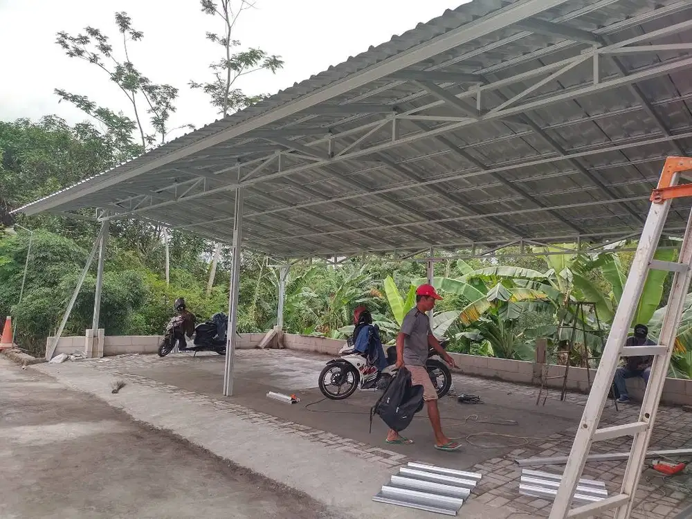 Kanopi Baja Ringan ALDERON Parkiran Luas Mobil/Travel, Dak, dan Gudang
