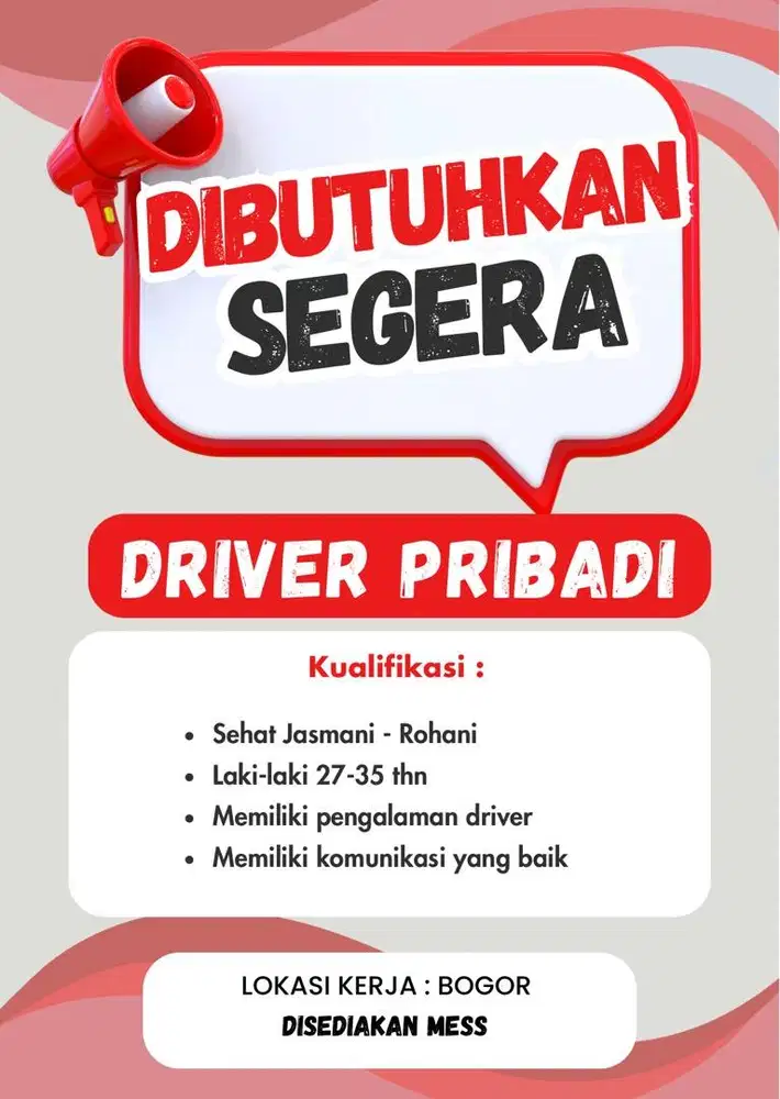 Loker Driver Pribadi