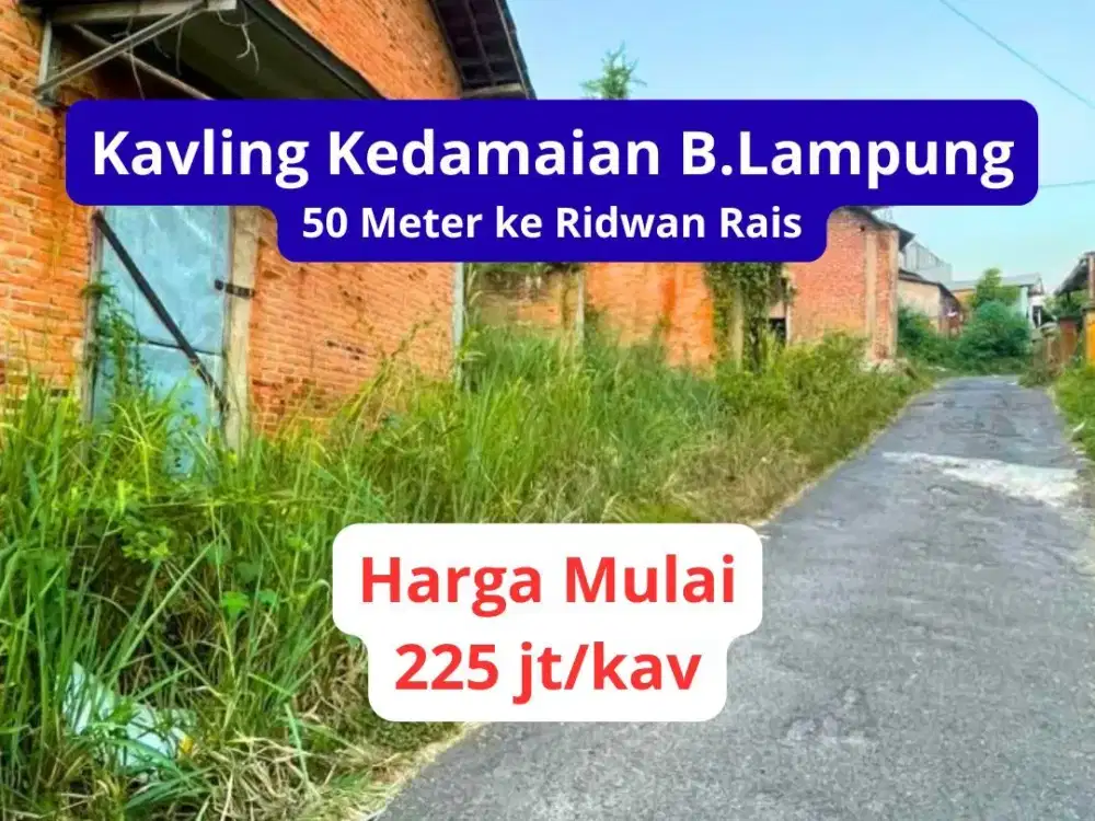 Kavling Kedamaian siap bangun 50 meter dari Ridwan Rais