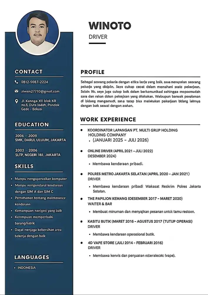 Mencari pekerjaan full time