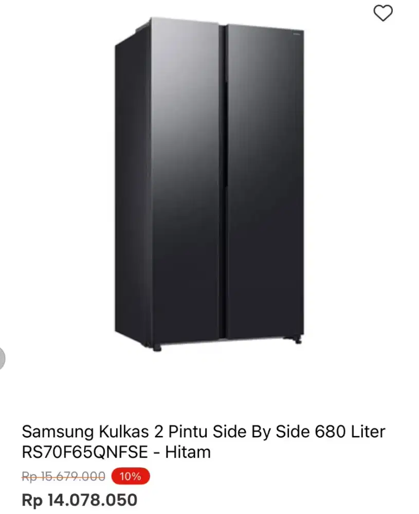 KULKAS SAMSUNG SBS 680LTR RS70F65QNFSE