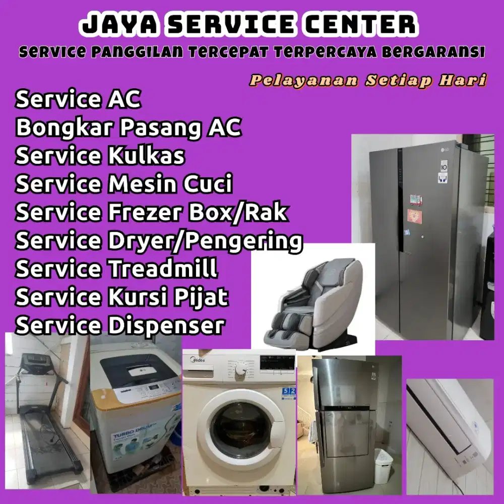 Service Kulkas Frezer Mesin Cuci Servis AC Treadmill Bongkar Pasang AC