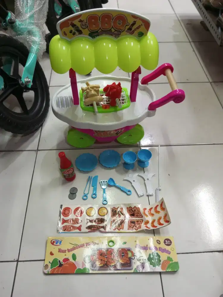 Mainan Anak Stroller masak bbq