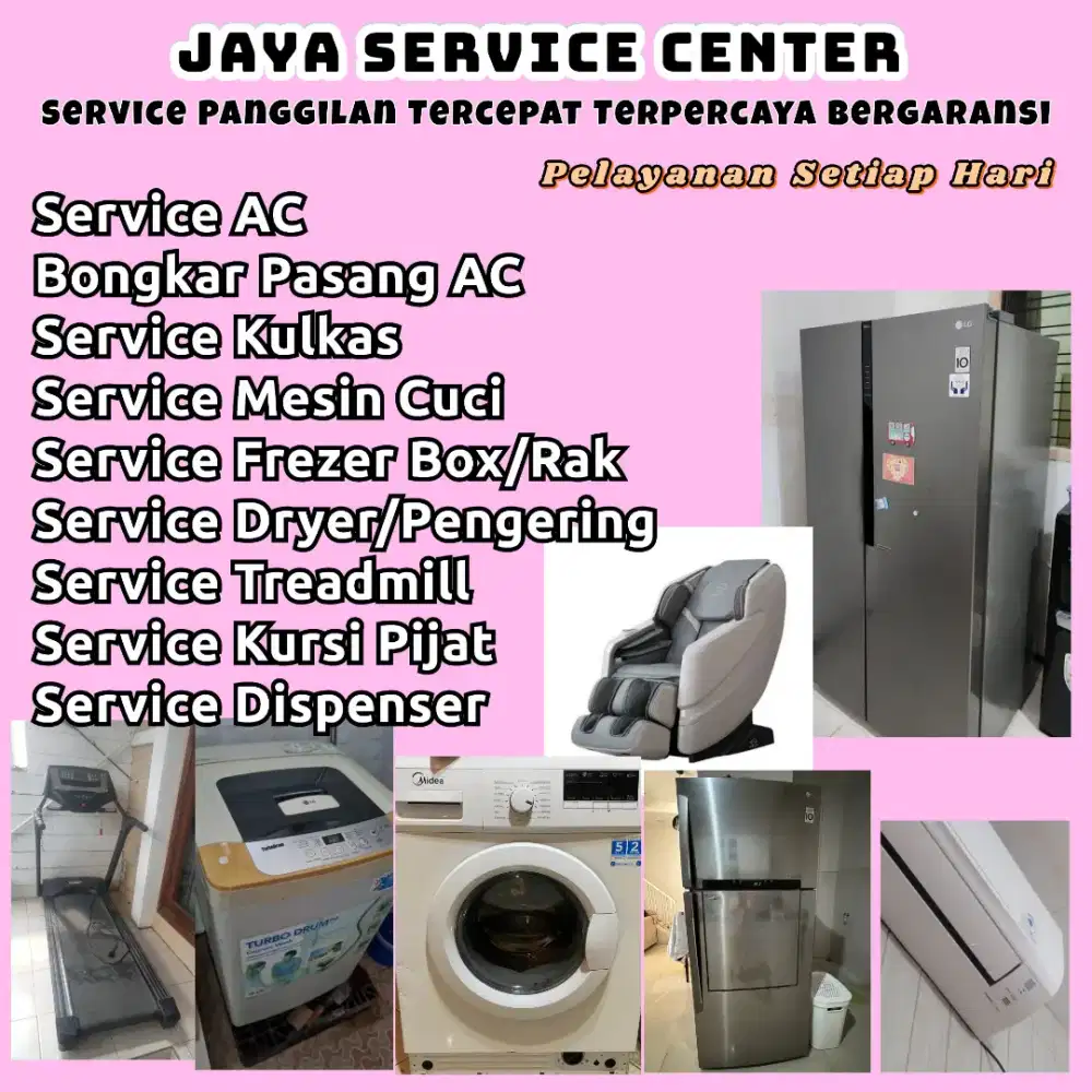 Service AC Kulkas Frezer Bongkar Pasang AC Servis Mesin Cuci Treadmill