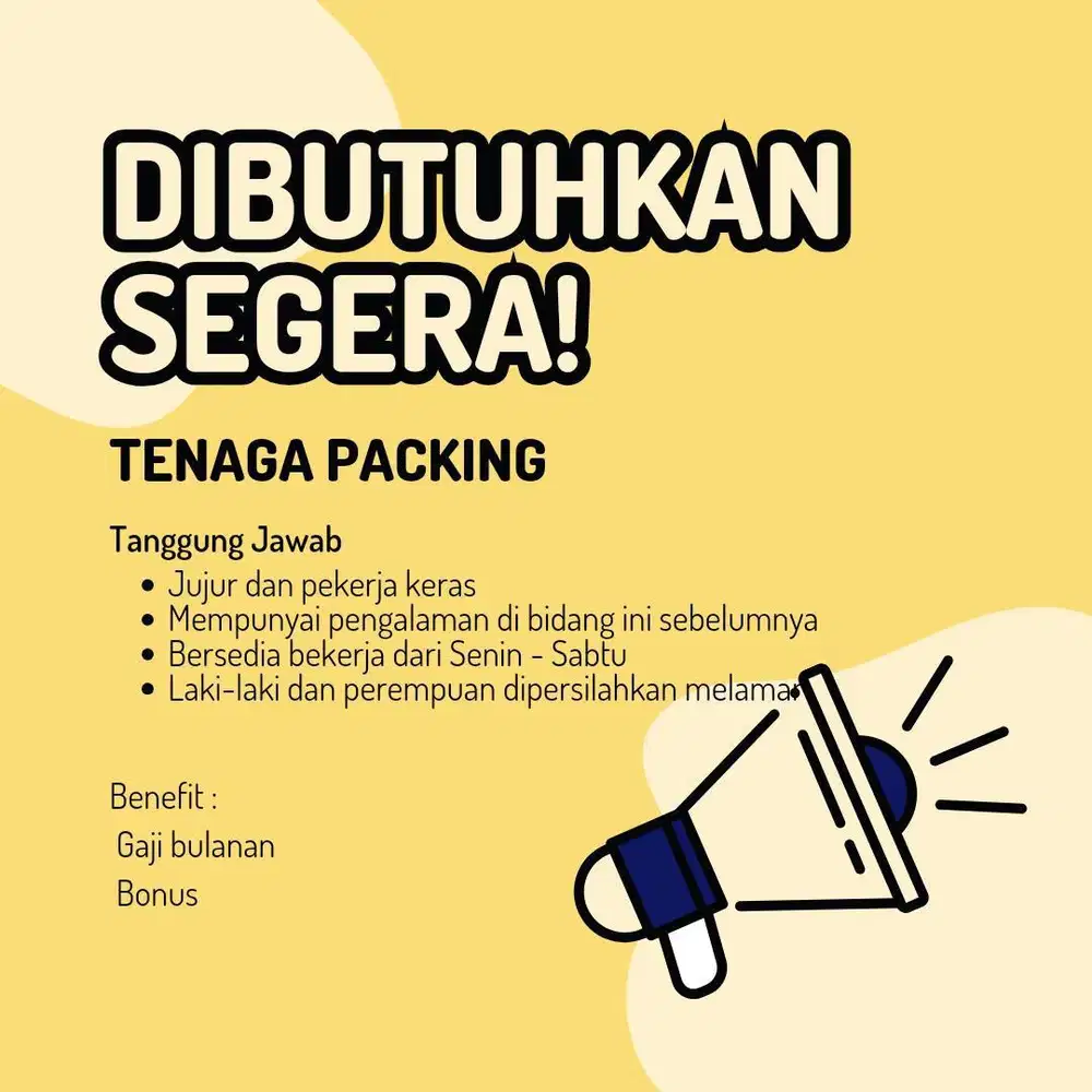 Lowongan jasa packing