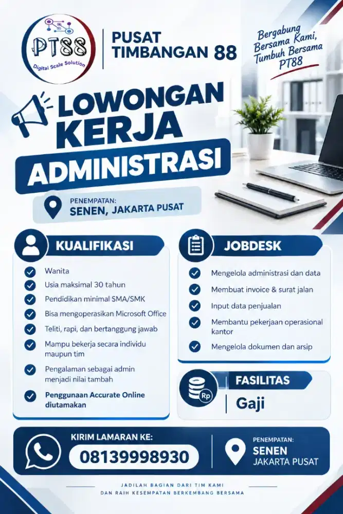 LOWONGAN KERJA – ADMINISTRASI