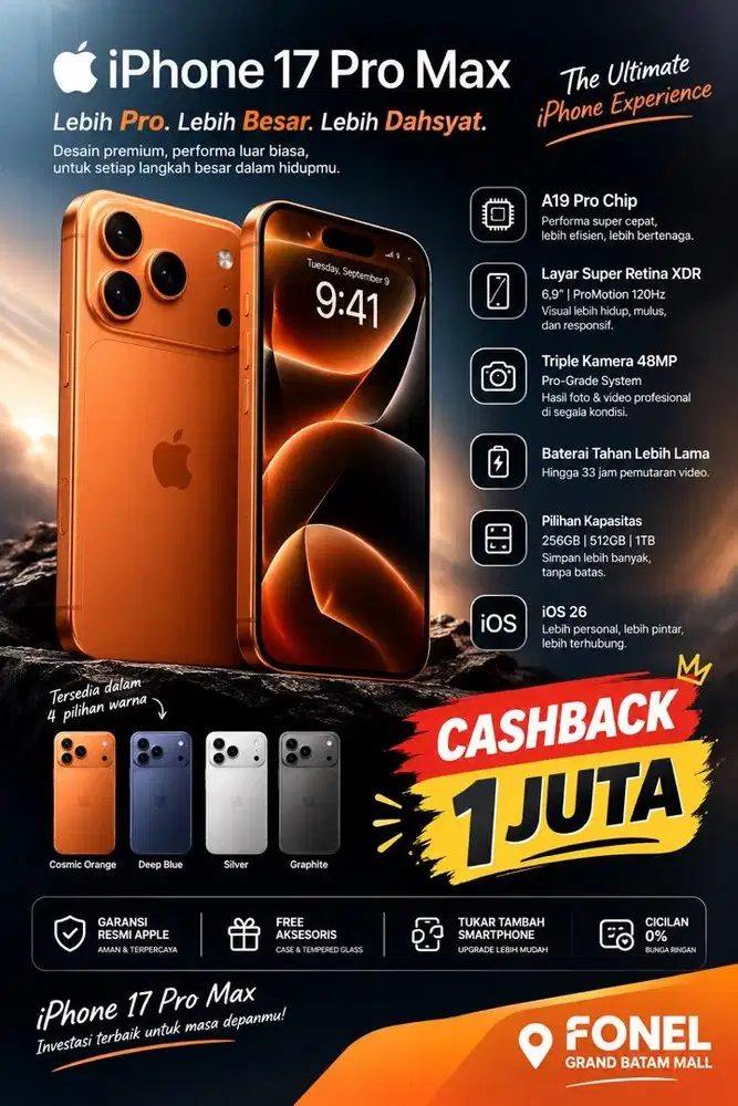 IPHONE 17 PRO MAX 256GB