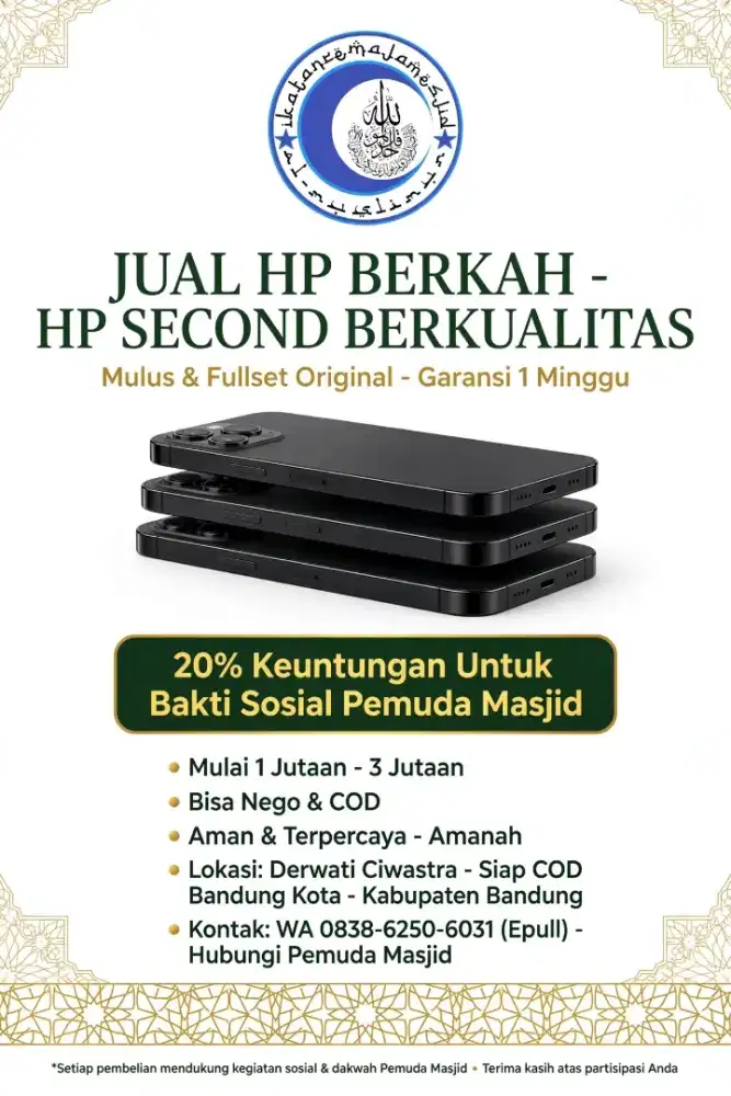 `Toko HP Second Derwati Ciwastra - Stok Banyak 1jt - 4jt - Fullset