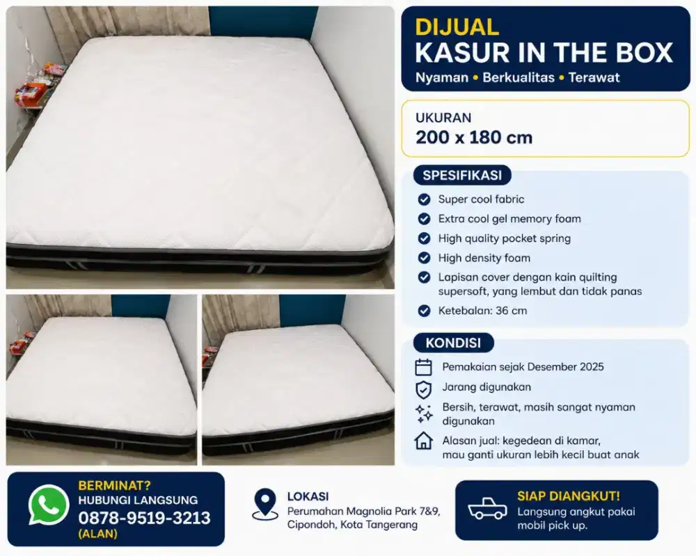 Kasur Spring Bed 180x200 cm - IN THE BOX