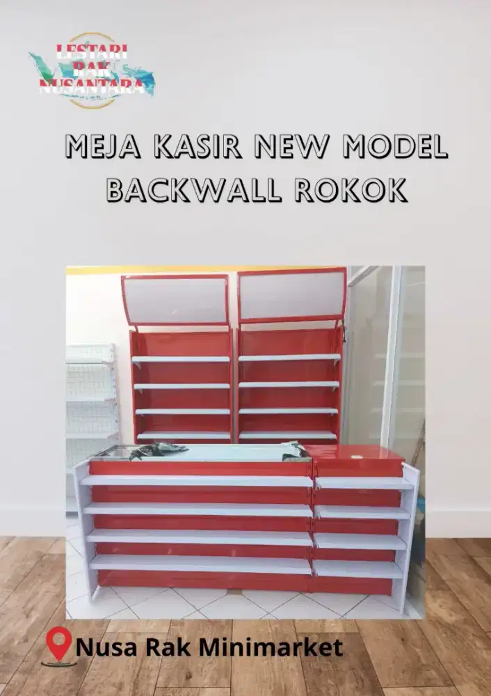 MEJA KASIR NEW MODEL dan RAK ROKOK