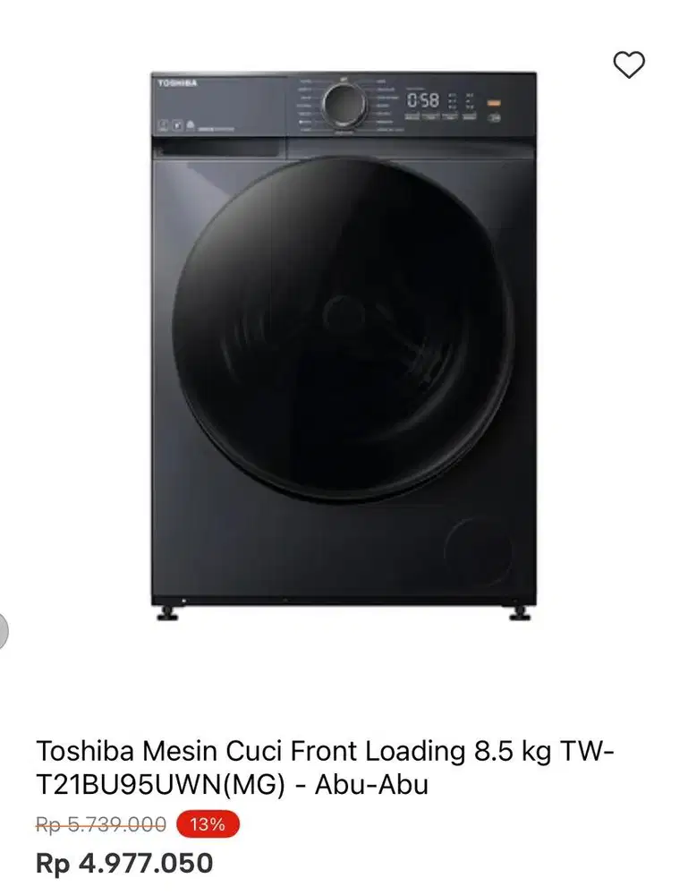 WM FRONT LOAD TOSHIBA 8.5kg