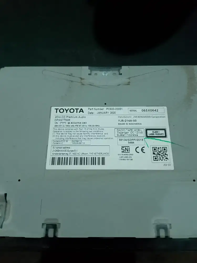 Audio toyota Avanza G