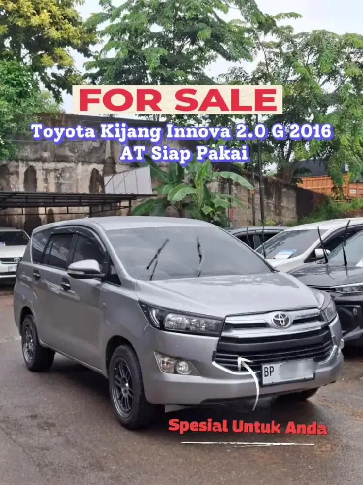 Jual Istimewa Toyota Kijang Innova 2.0 G 2016 Matic Kondisi Siap Pake