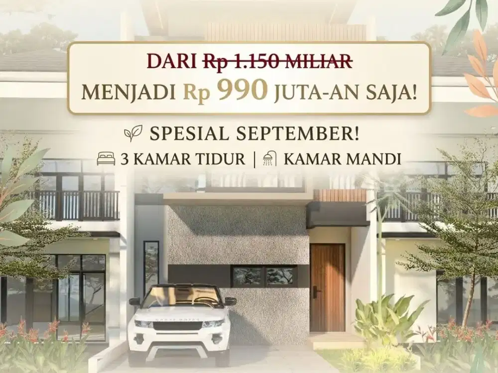 Rumah Modern Open Space Bandung 900 Jt
