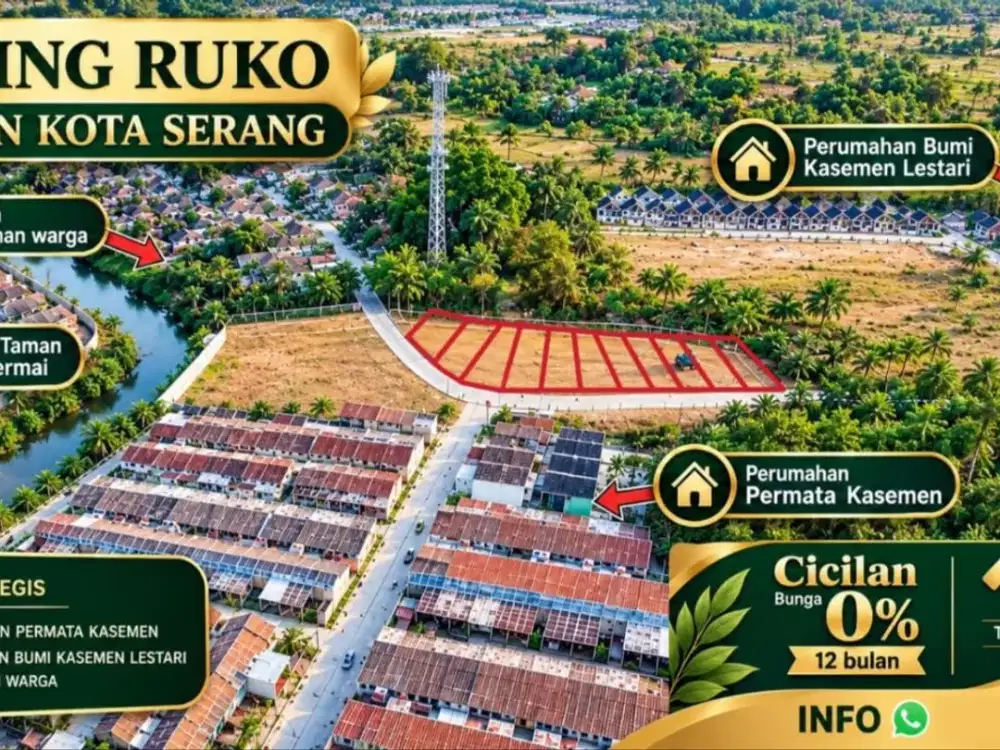 TANAH PINGGIR JALAN DEPAN PERUMAHAN