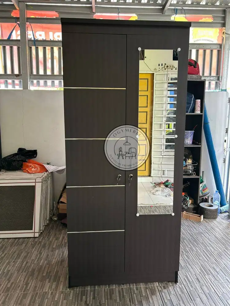 PROMO LEMARI PAKAIAN 2 PINTU FULL RAK SALE GRATIS ANTAR TERLARIS