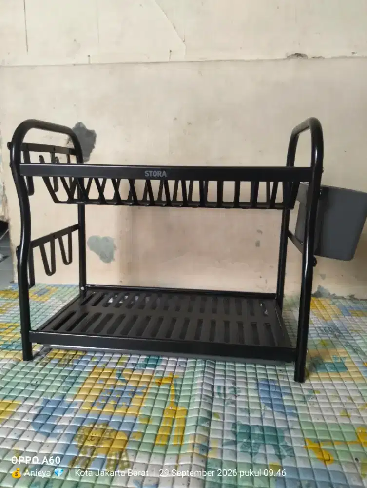 Rak Pengering Piring MERK SCORA GAVIN - HITAM