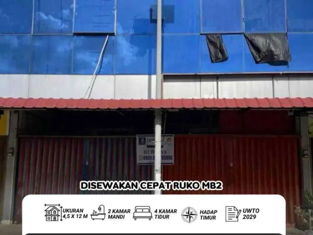 Disewakan Cepat Ruko MB2