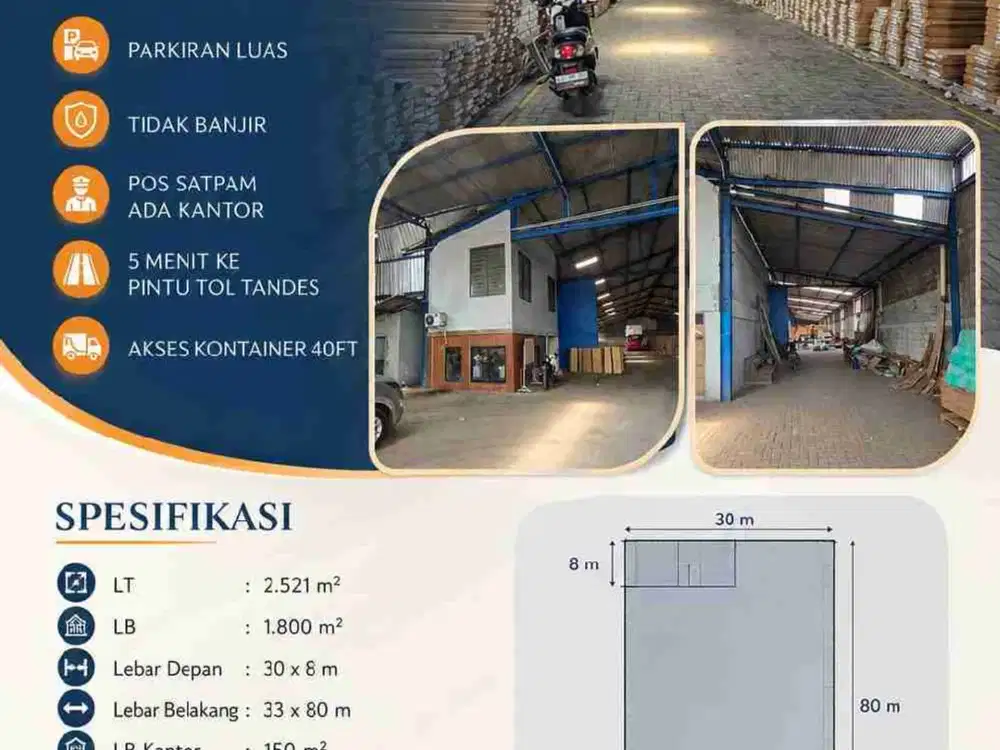DI JUAL MURAH GUDANG SIAP PAKAI DI MARGOMULYO INDAH