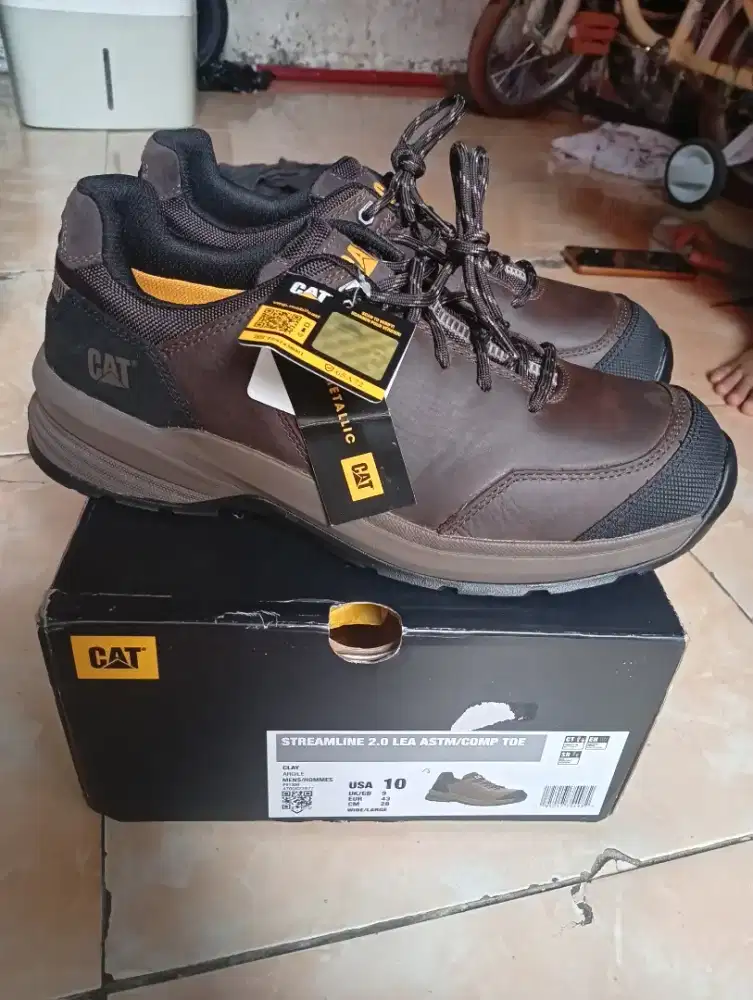 Sepatu safety Caterpillar streamline Leather CT Clay