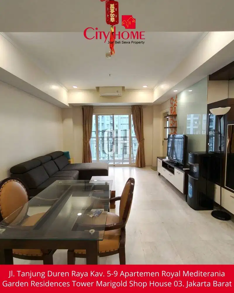 Dijual 3BR Royal Mediterania Garden Full Furnish Siap Huni