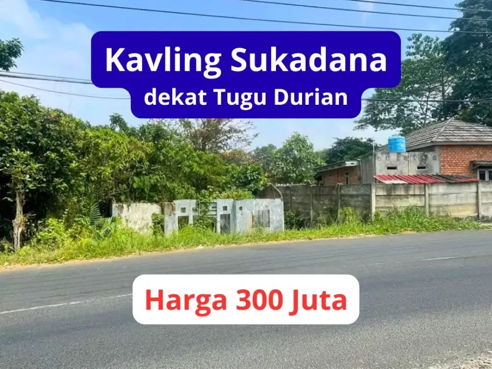 Tanah Lampung Pinggir Jalan Sukadanaham Siap Bangun