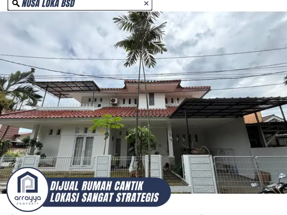 DIJUAL RUMAH 2 LANTAI LOKASI SANGAT STRATEGIS DI NUSA LOKA BSD (MRB43)