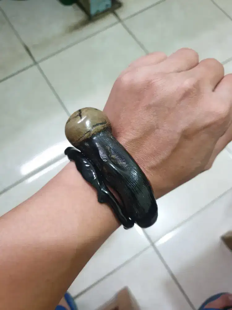 gelang etnik bahar hitam bonggol