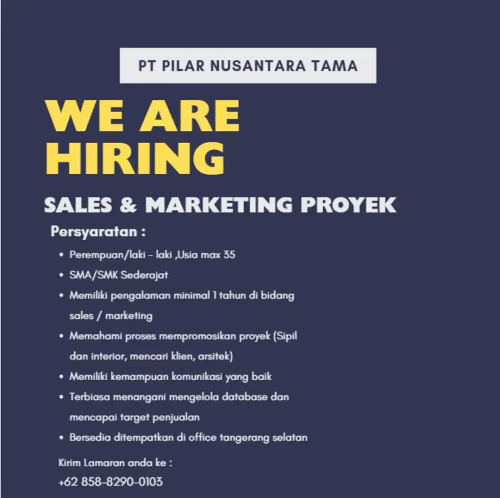 Sales & Marketing Proyek