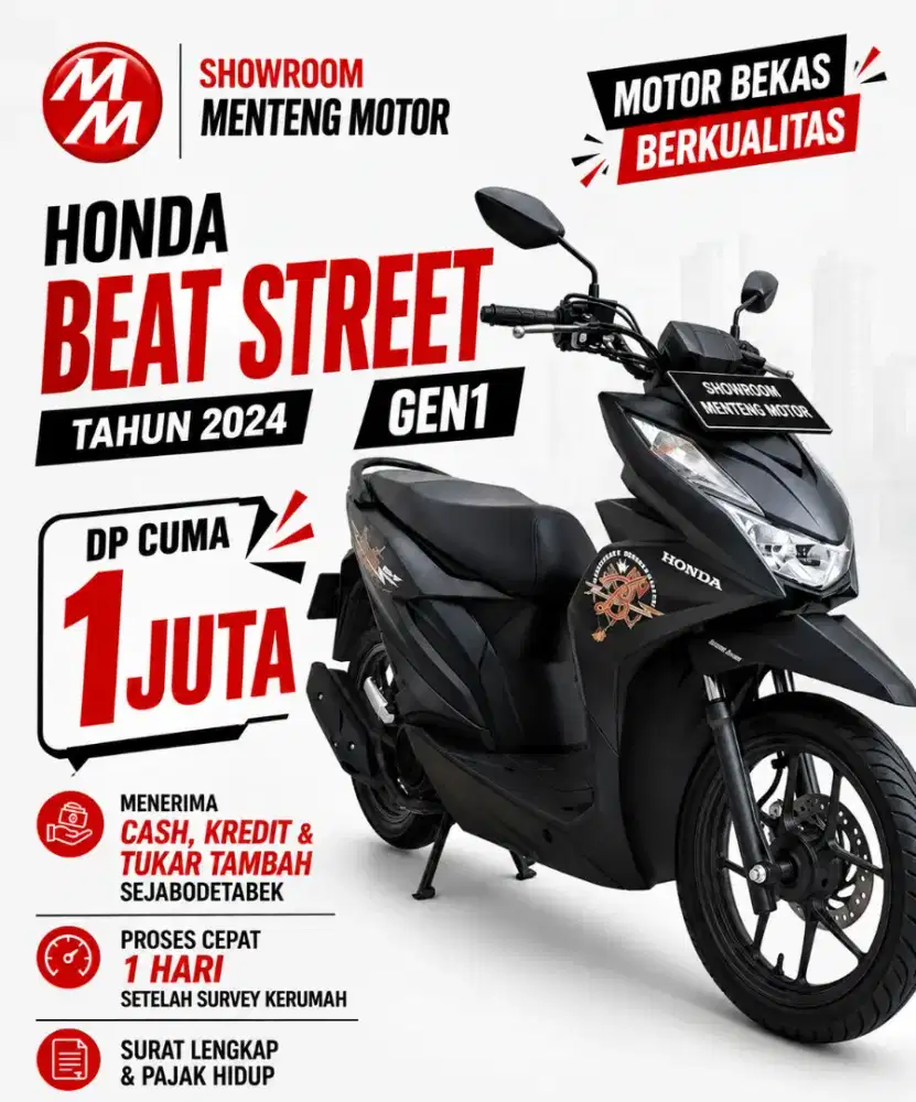 BEAT STREET KREDIT DP 1JUTA SYARAT KTP&KK
