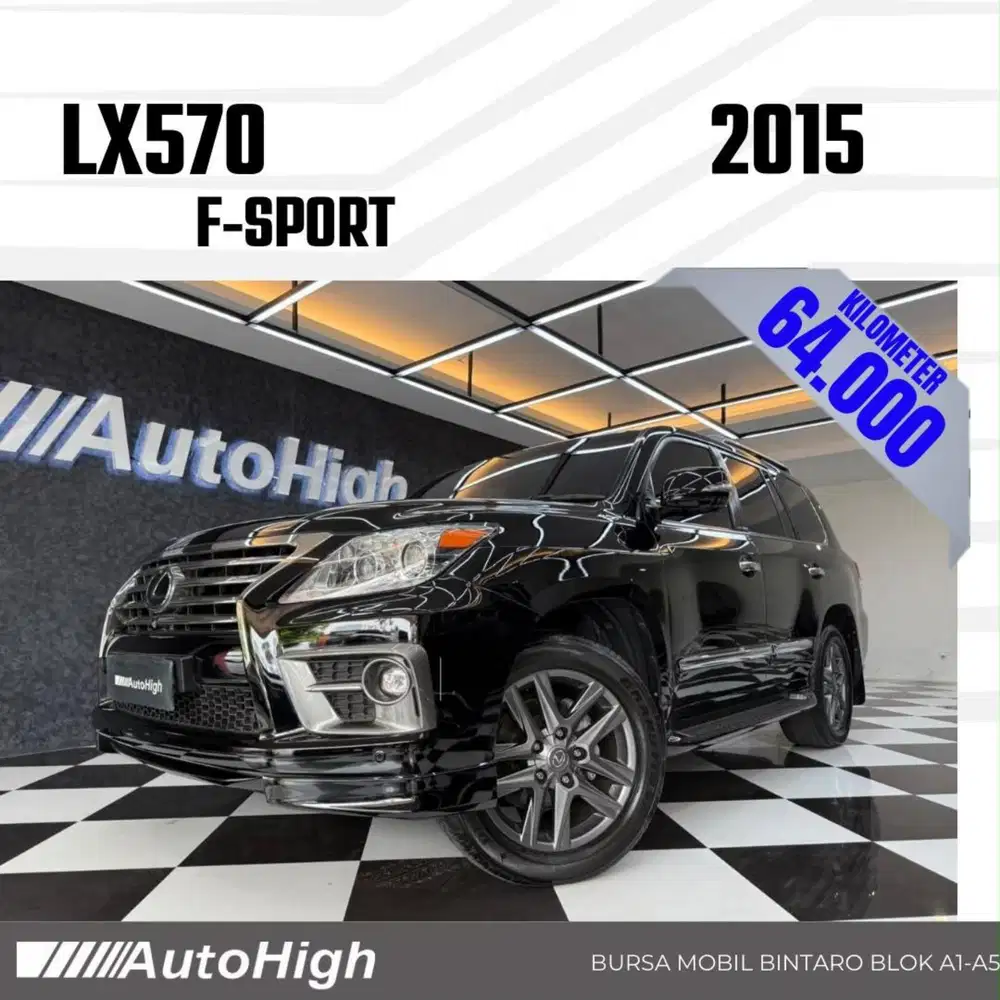 DP10% [Km64.000] LX570 F-Sport 2015 Black / LX 570 Reg 2014 #AUTOHIGH