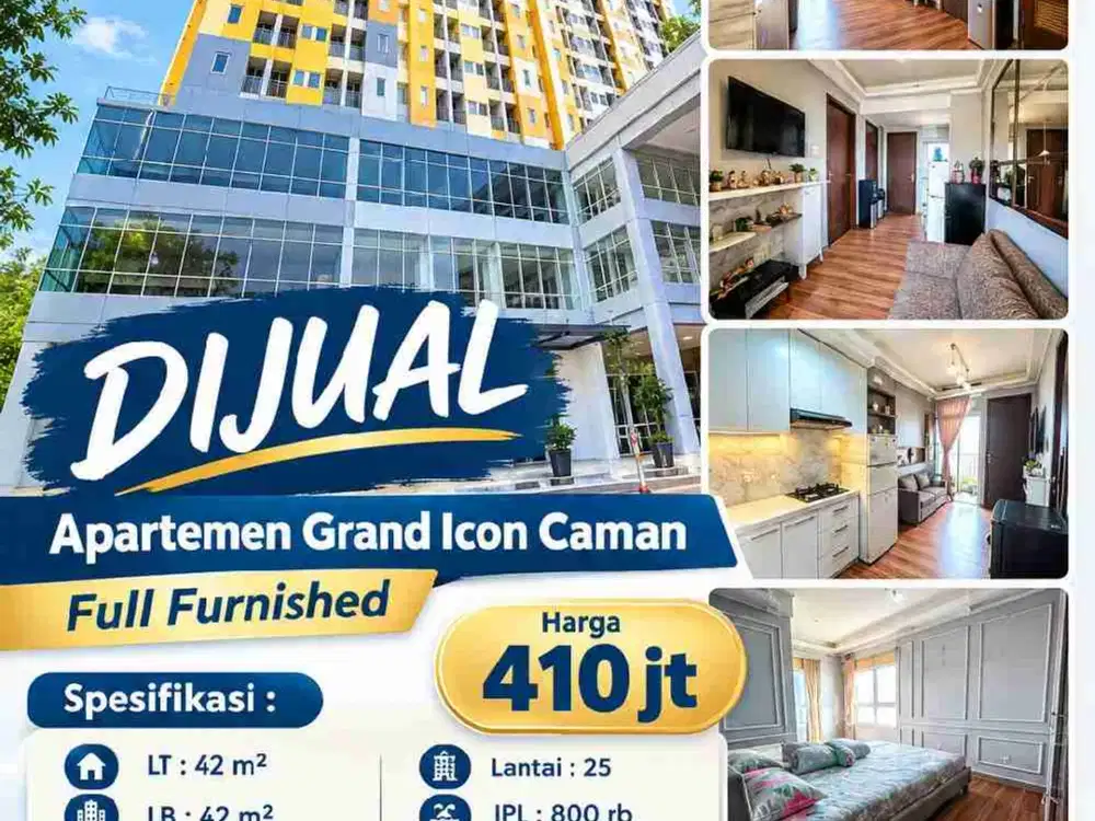 Apartment full furnished Grand Icon Caman, Jatibening, Bekasi