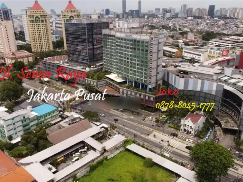 Lahan Premium Bawah NJOP Jl Senen Raya, Depan Atrium, Jakarta Pusat