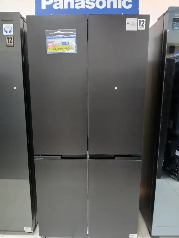 KULKAS PANASONIC REFRI MULTIDOOR 445  L BLACK