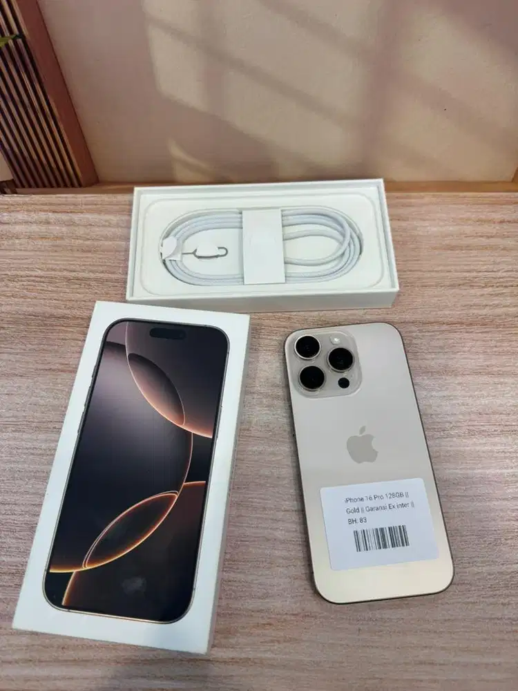 iPhone 16 Pro 128GB Desert inter cukai bh 83% lengkap