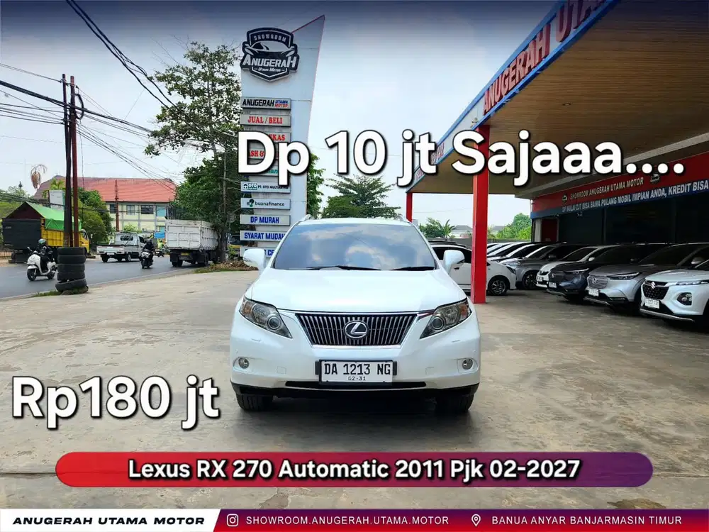 Dp10jt LEXUS RX270 Automatic 2011 Plat Banjar
