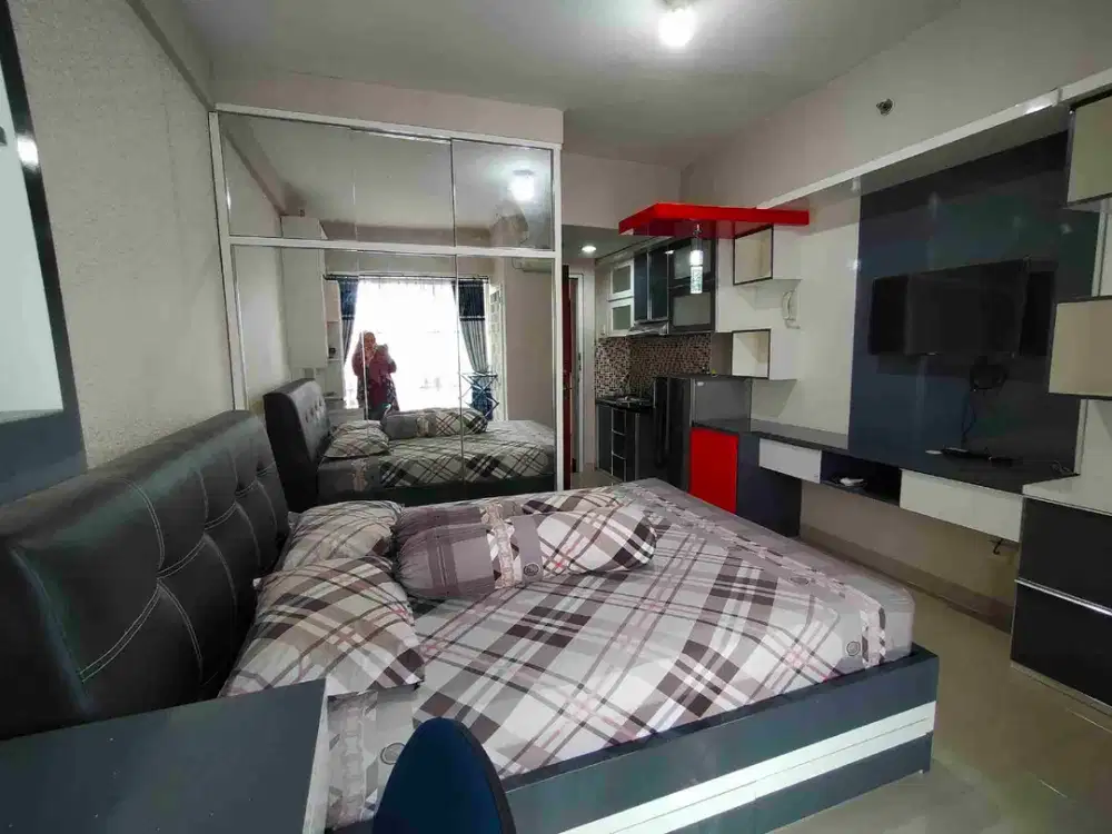 Jual BU  Apt Grand Taman Melati Studio 27m² View Margonda Full Furnished Tower B Lantai 20