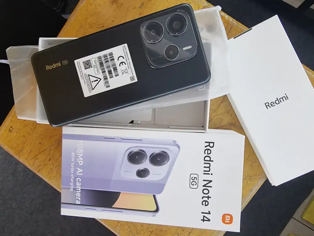 Jual redmi note 14 5G 8/256 fullset mulus